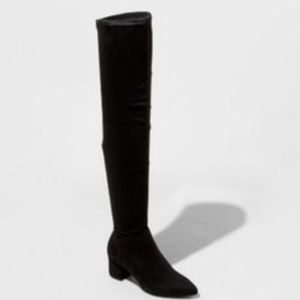 Over the knee faux suede boots